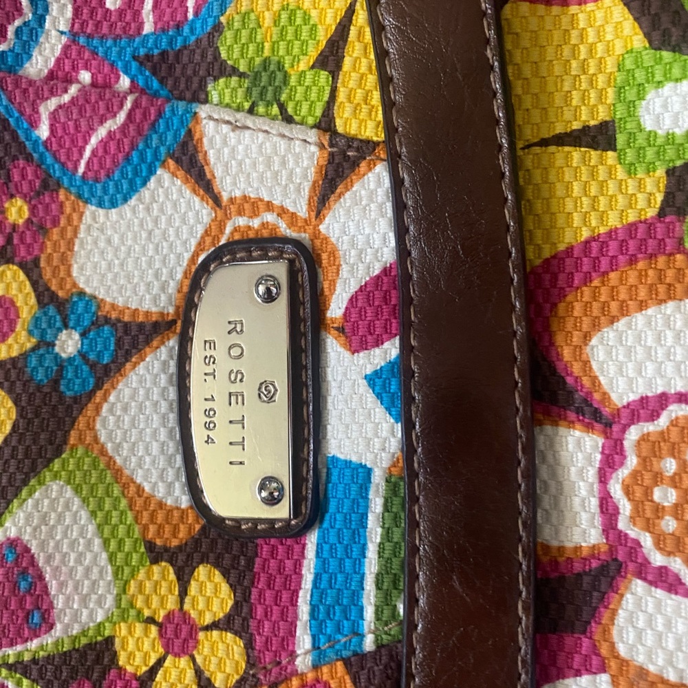 ☯︎︎vintage 70's rosetti floral purse with lots of pouches